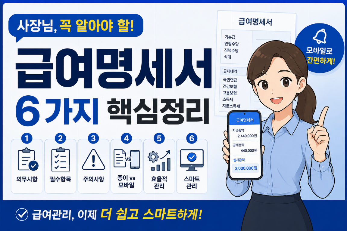 급여명세서 관리 방법